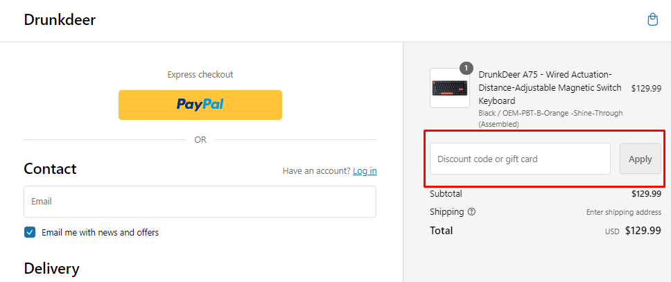 How do I use my DrunkDeer discount code?