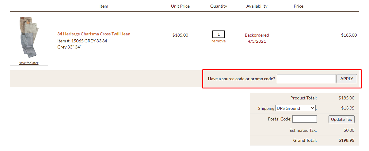 How do I use my Patrick James promo code?