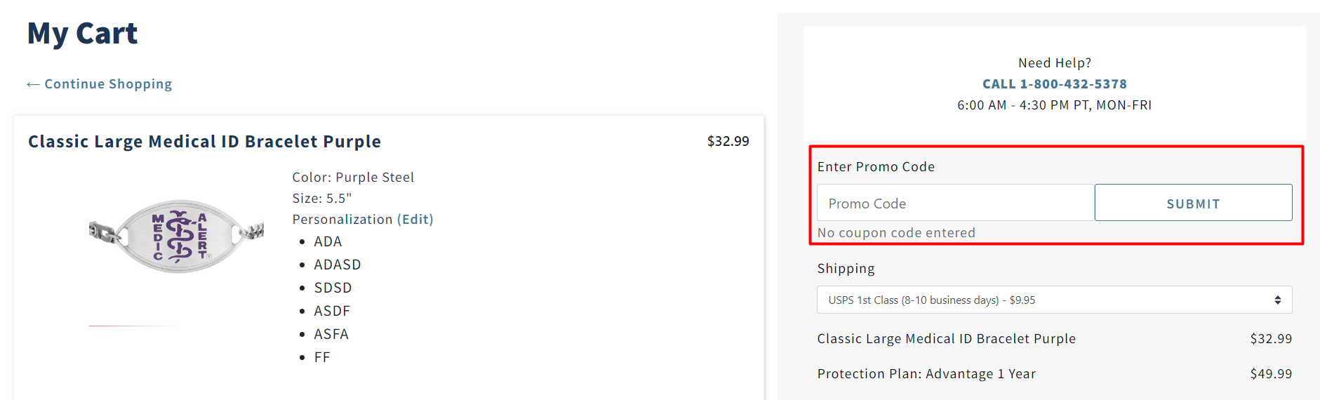 How do I use my MedicAlert promo code?
