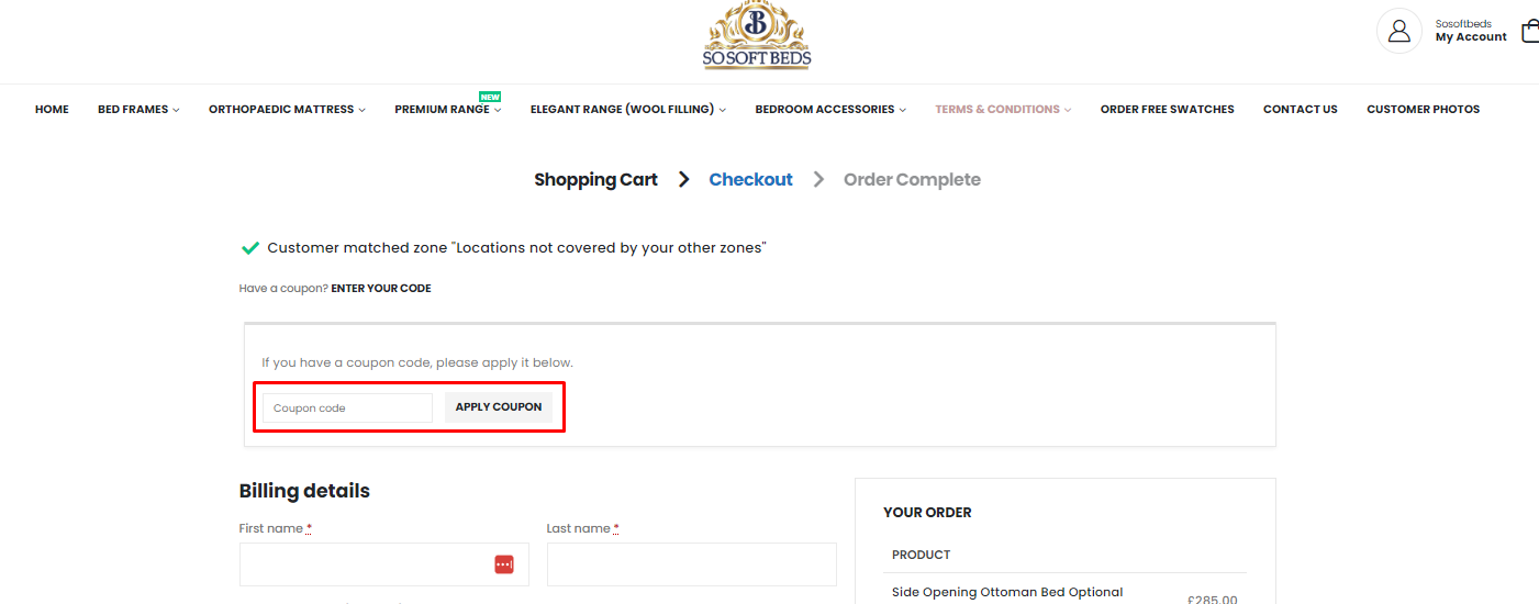 How do I use my Sosoft Beds discount code?