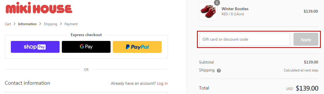 How do I use my Miki house discount code?