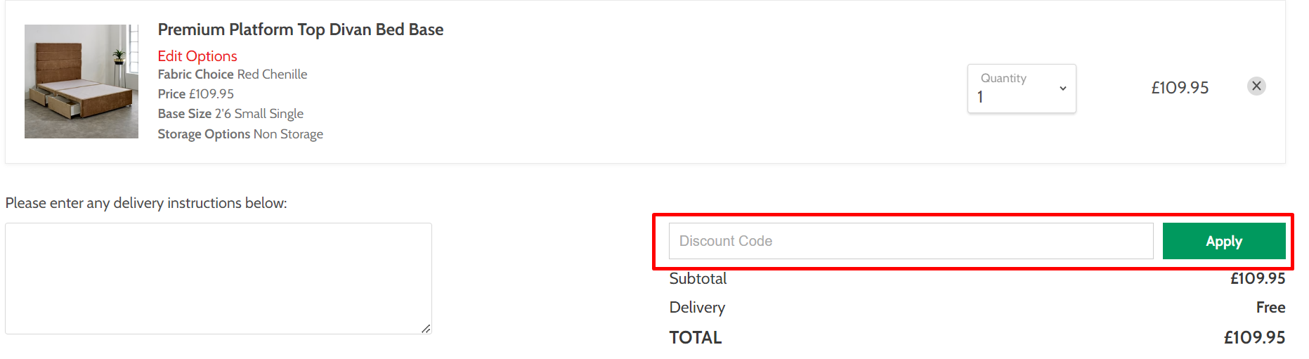 How do I use my The Bed Supermarket discount code?
