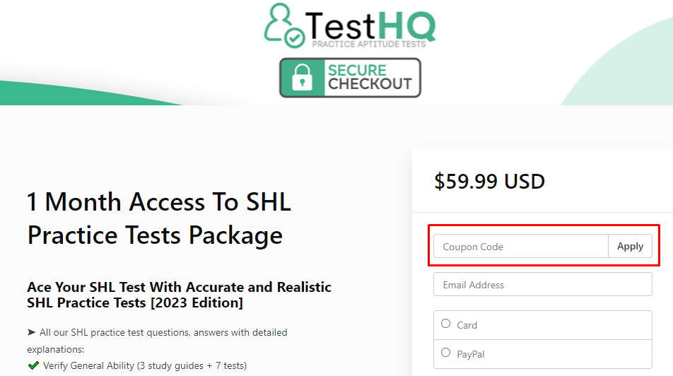 How do I use my TestHQ coupon code?