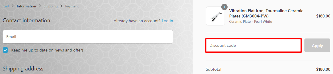 Discount Code