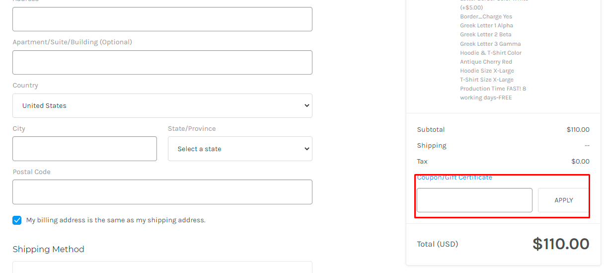 How do I use my Greek Creation coupon code?