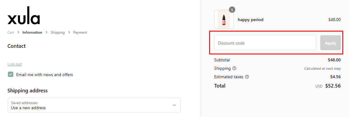 How do I use my Xula discount code?