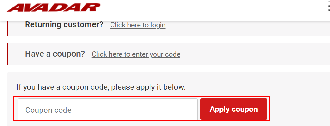 How do I use my Avadar coupon code?