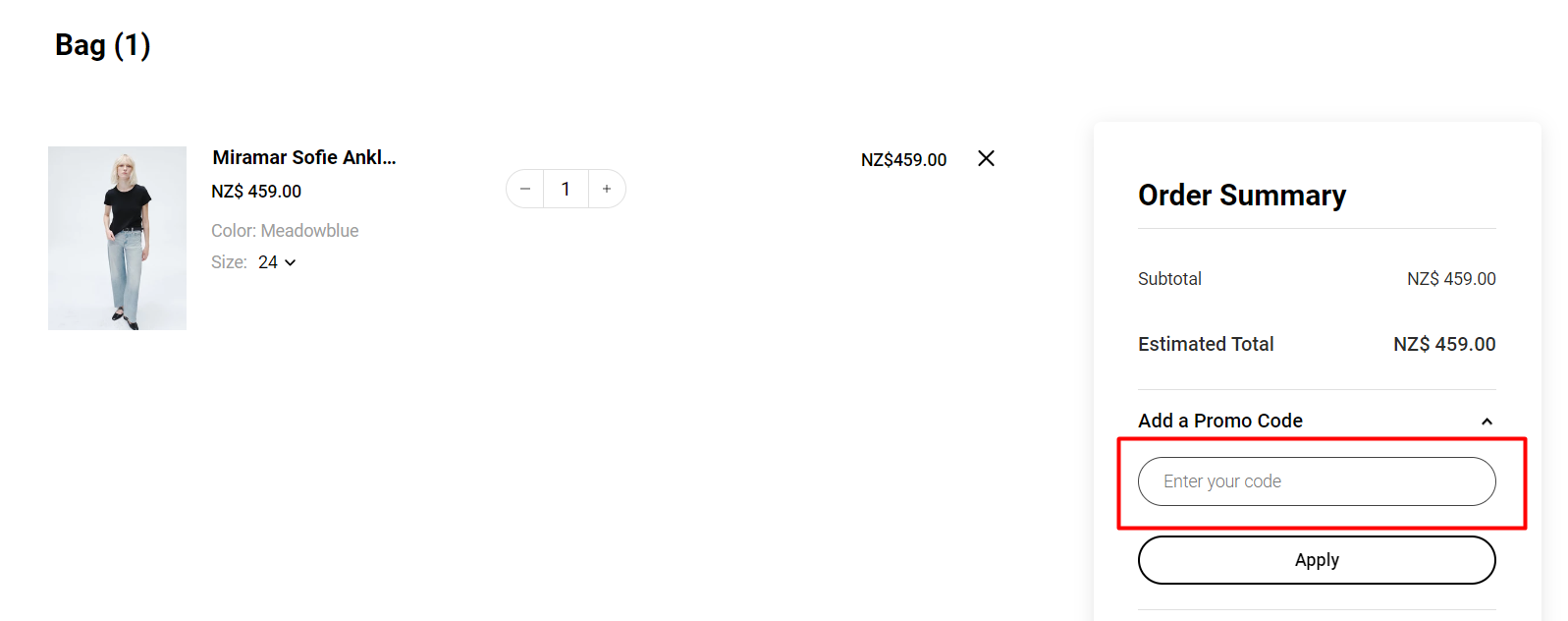 How do I use my rag & bone promo code?