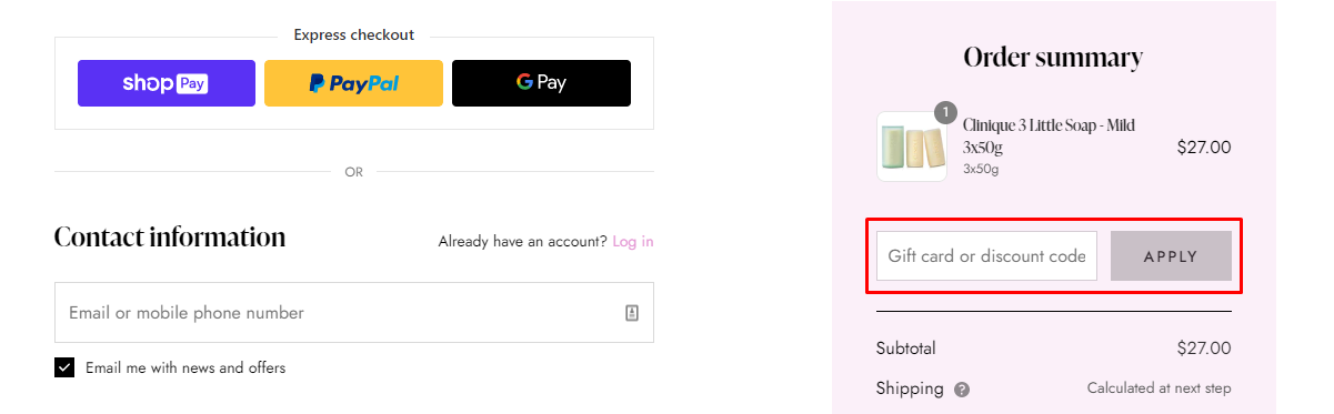 How do I use my Fresh Beauty Co. discount code?