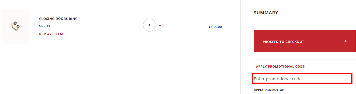 promotional code