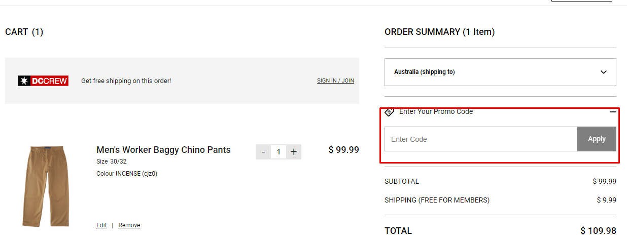 How do I use my DC Shoes promo code?