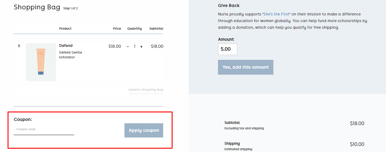 How do I use my Nuria Beauty coupon code?