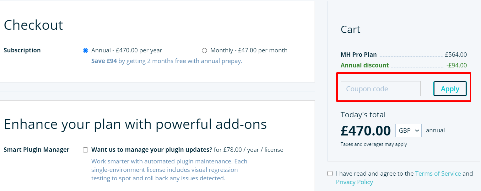 How do I use my WP Engine coupon code?