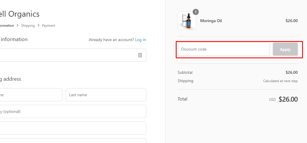 How do I use my Russell Organics discount code?