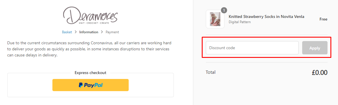 How do I use my Deramores discount code?