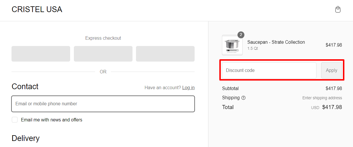 How do I use my CRISTEL discount codes?