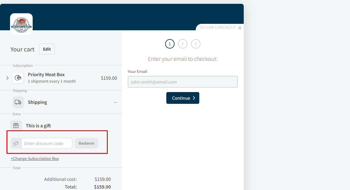 How do I use my Missouri Farm Fresh discount code?