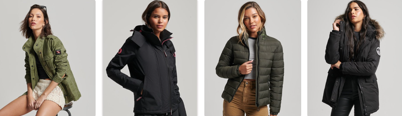 Superdry women’s outlet best sellers - coats, jackets, hoodies and more.