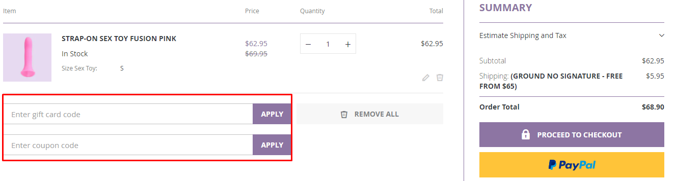 How do I use my Wet for Her coupon code?