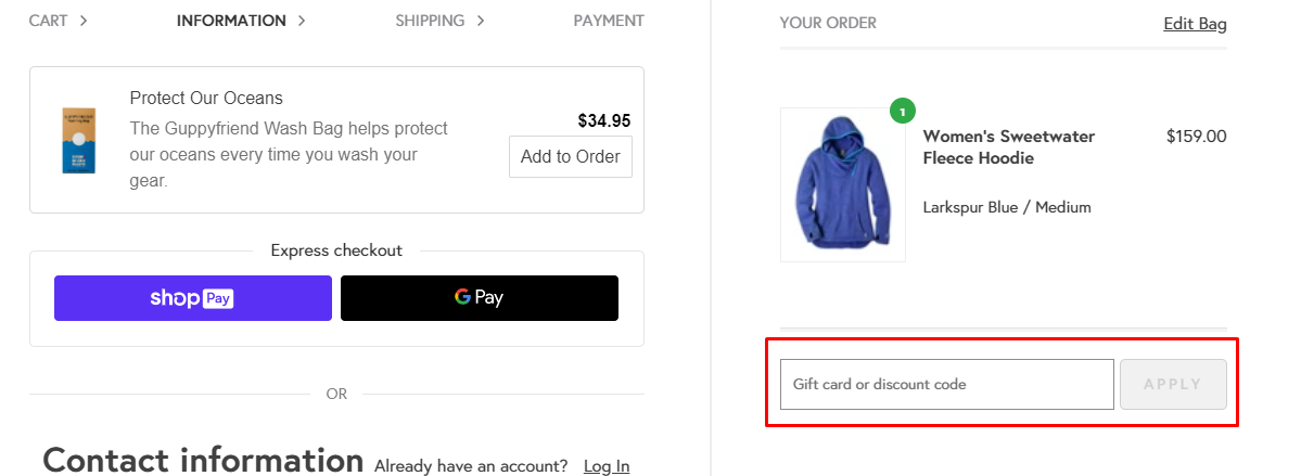 How do I use my Stio discount code?