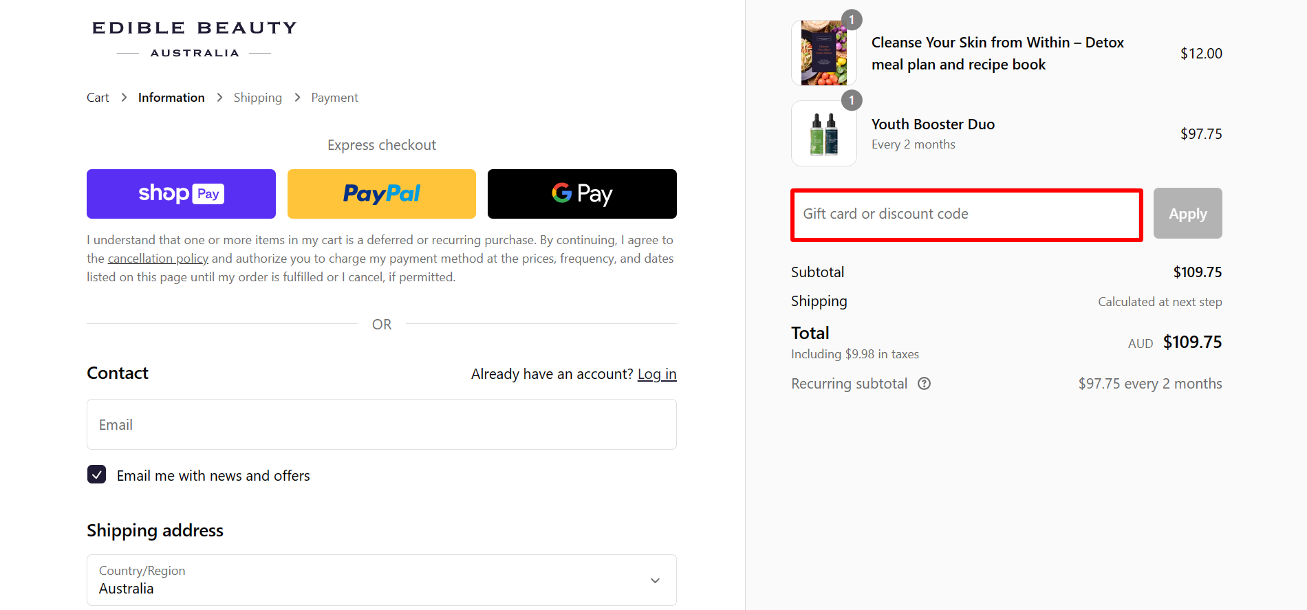 Edible Beauty Australia active coupon codes for May 2024