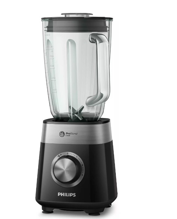 The Philips series 5000 blender core in a black colour and on a white background