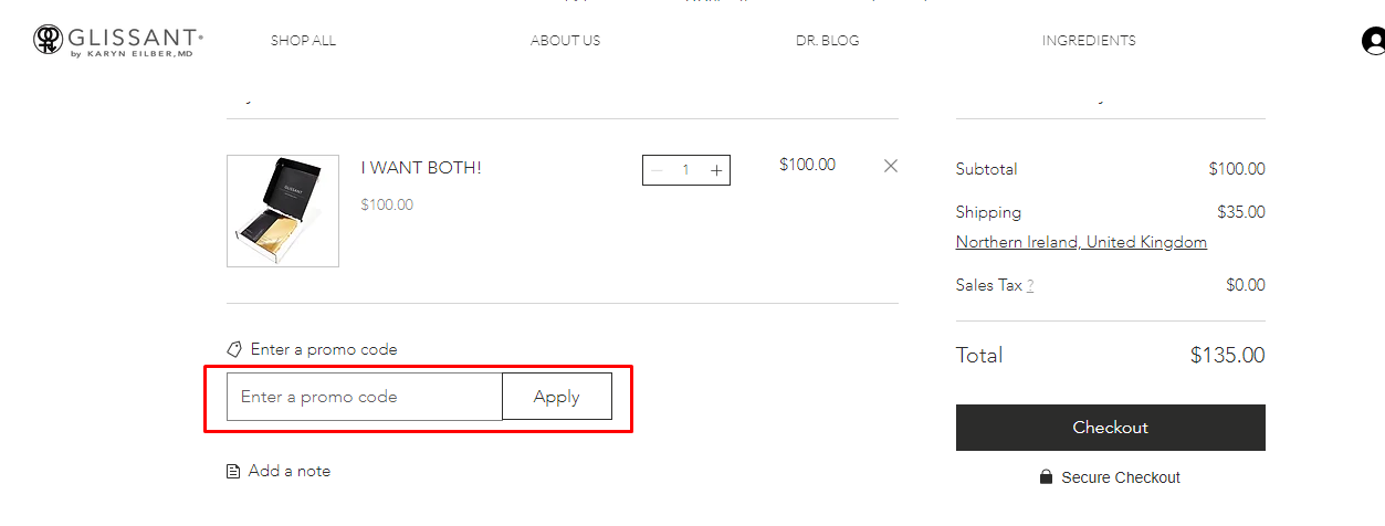 How do I use my Glissant promo code?