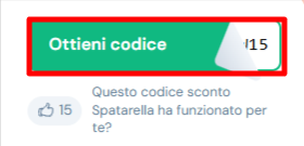 codice sconto Spatarella su cui cliccare e poter copiare per risparmiare su abbigliamento online