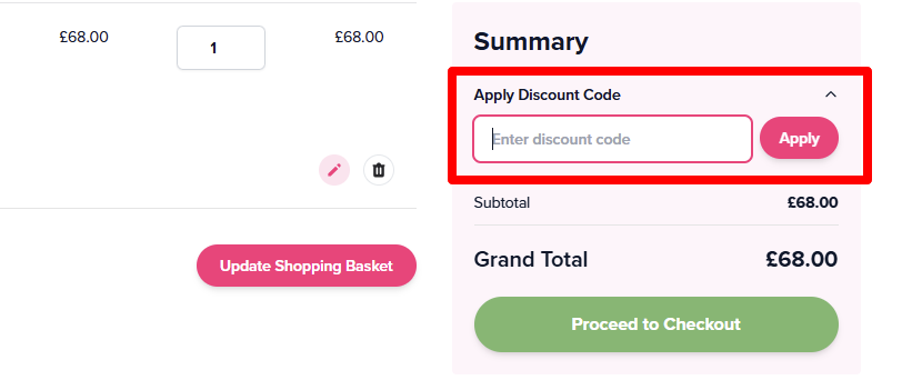 Paste your code to redeem your discount
