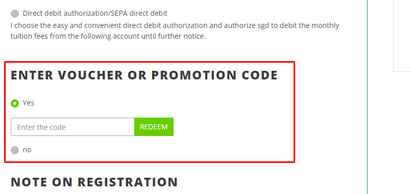 How do I use my Studiengemeinschaft Darmstadt voucher code?