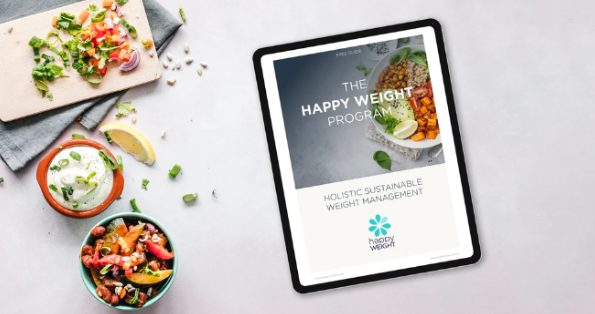 Happy Healthy You happy weight program book with some diet suggestions