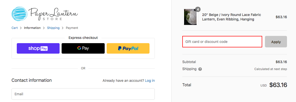 Paper Lantern Discount Code