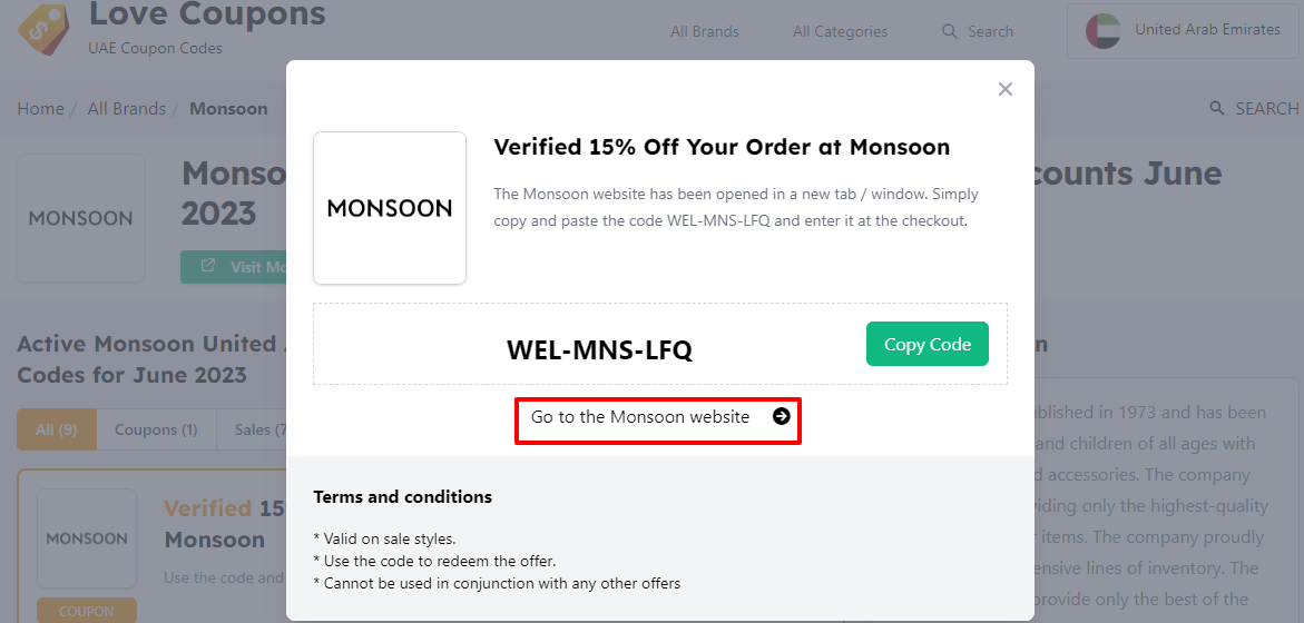 Monsoon Promo Codes September 2024