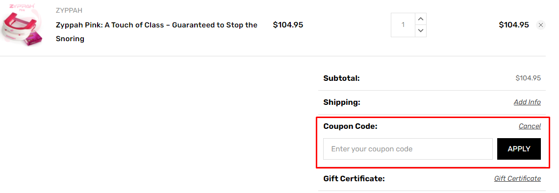 How do I use my Zyppah coupon code?