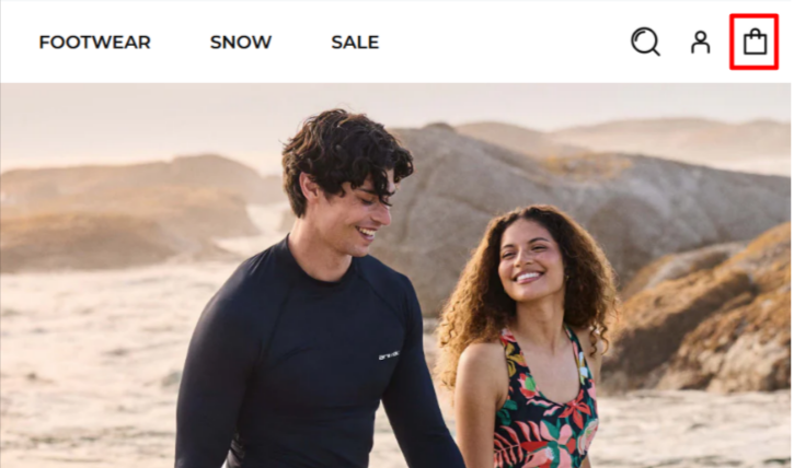 The Animal website showing different shopping categories