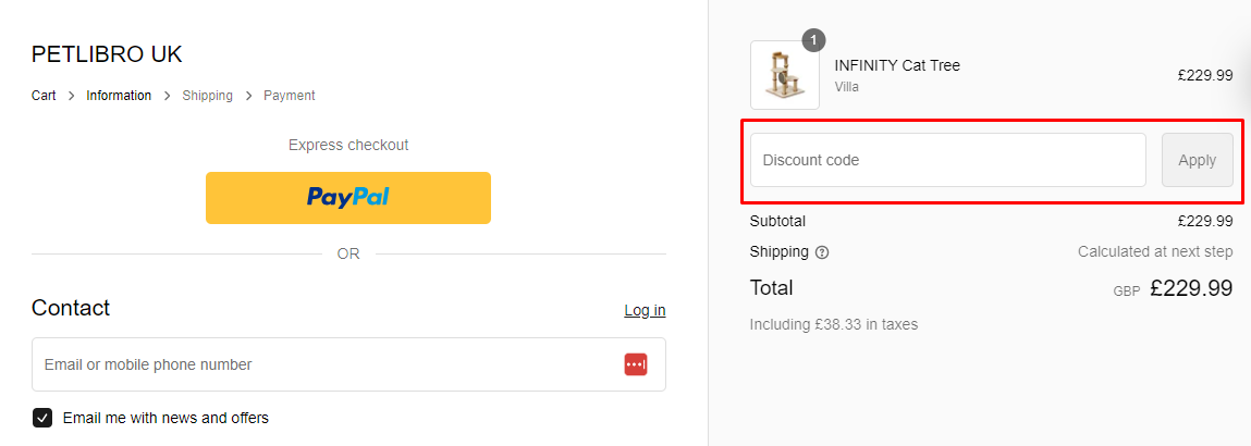 How do I use my Petlibro discount code?