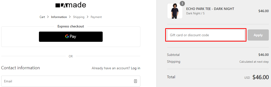 How do I use my LAmade coupon code?
