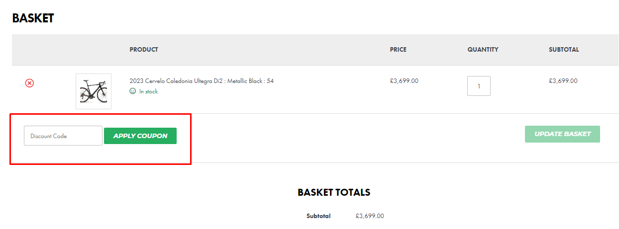 How do I use my Wheelbase Cycles discount code?