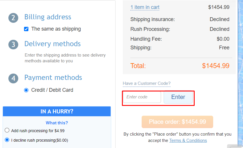 How do I use my Pool Splash costumer code?