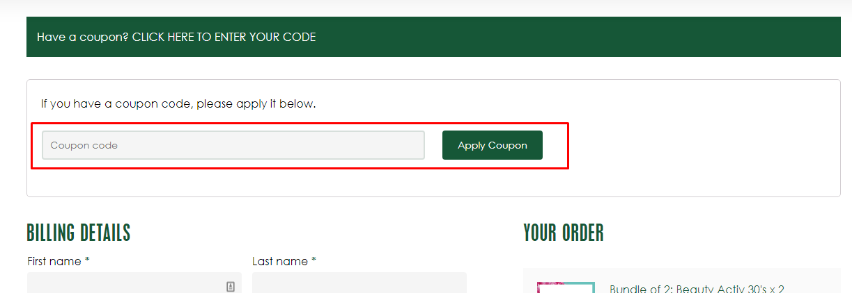 How do I use my Kinohimitsu coupon code?