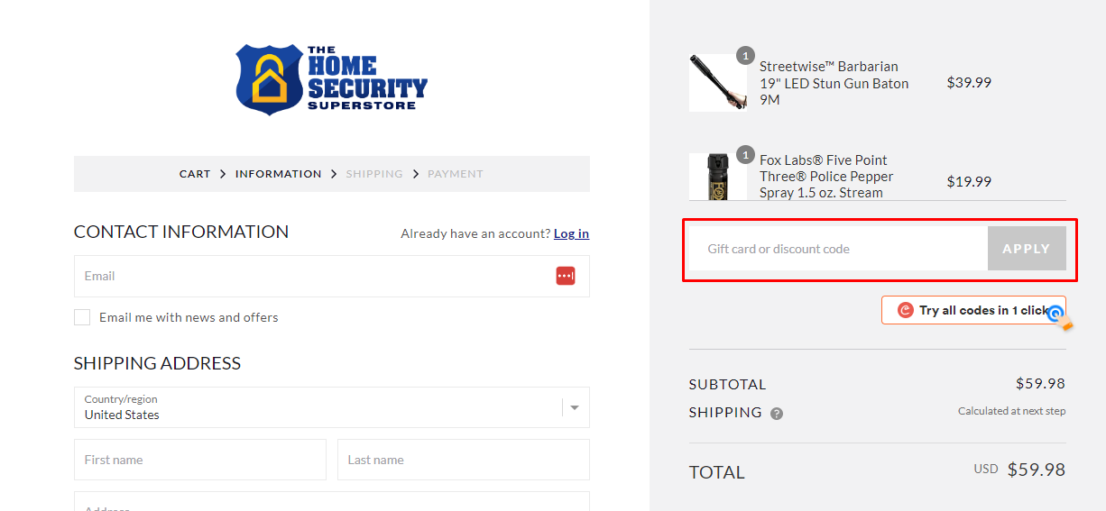 How do I use my The Home Security Superstore discount code?
