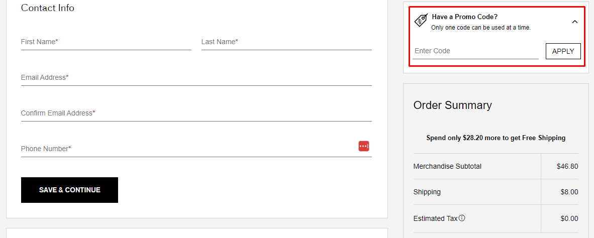 How do I use my Express promo code?