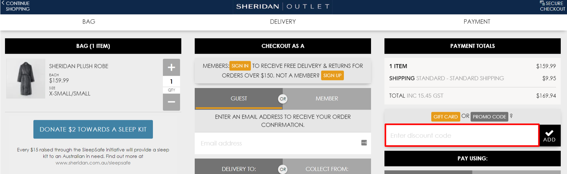Sheridan Outlet active coupon codes for May 2024