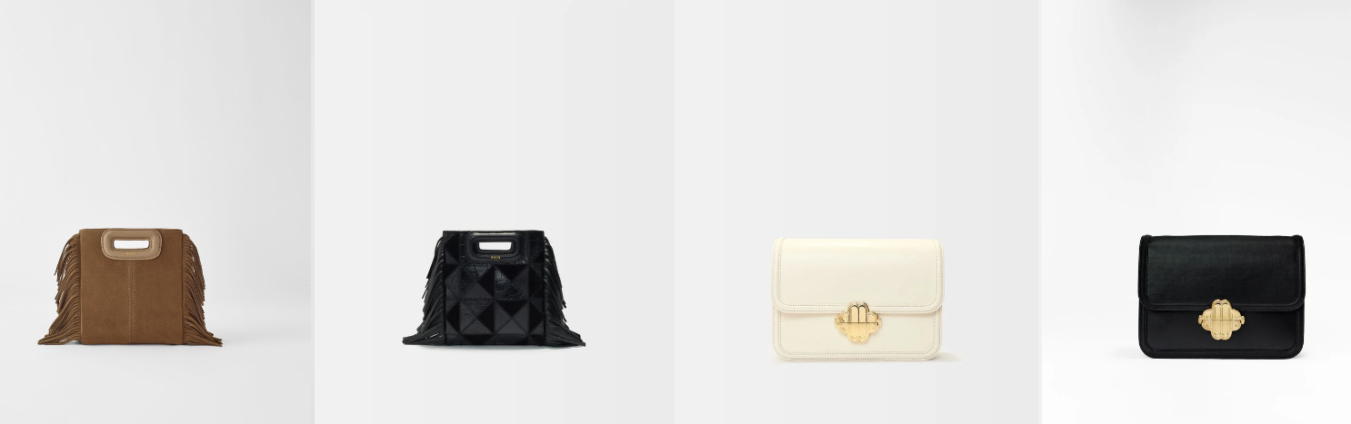 un échantillon de la collection de maje sur lesquels sont disponibles le code promo maje