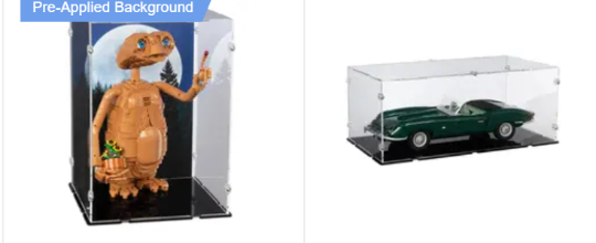 idisplayit case displays with figurines or lego in them