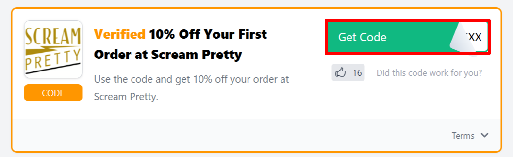 The Love Discount Vouchers page showing discount codes to use on your purchase