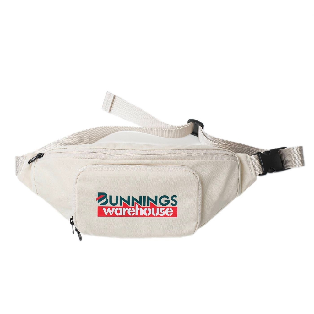 A Bunnings bum bag on a white background