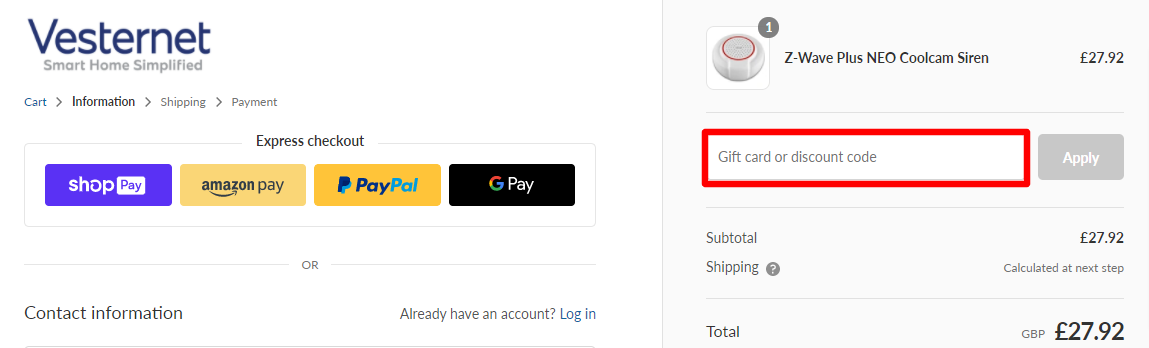 Vesternet Discount Code