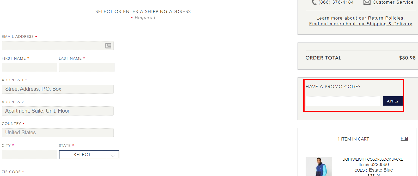 How do I use my Nautica promo code?