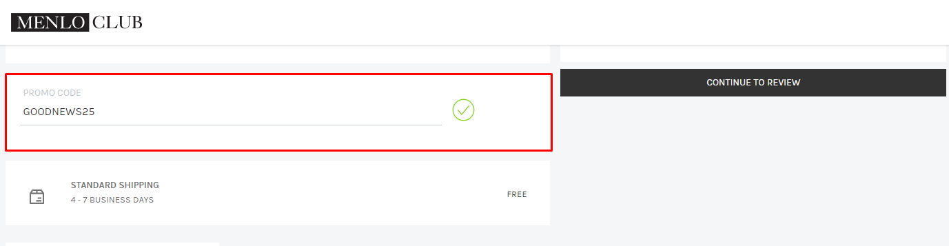 How do I use my Menlo House promo code?
